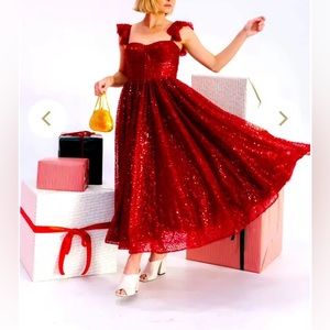 NEW Ava Gowns Red Sequin Gown Size ‘Graceful’